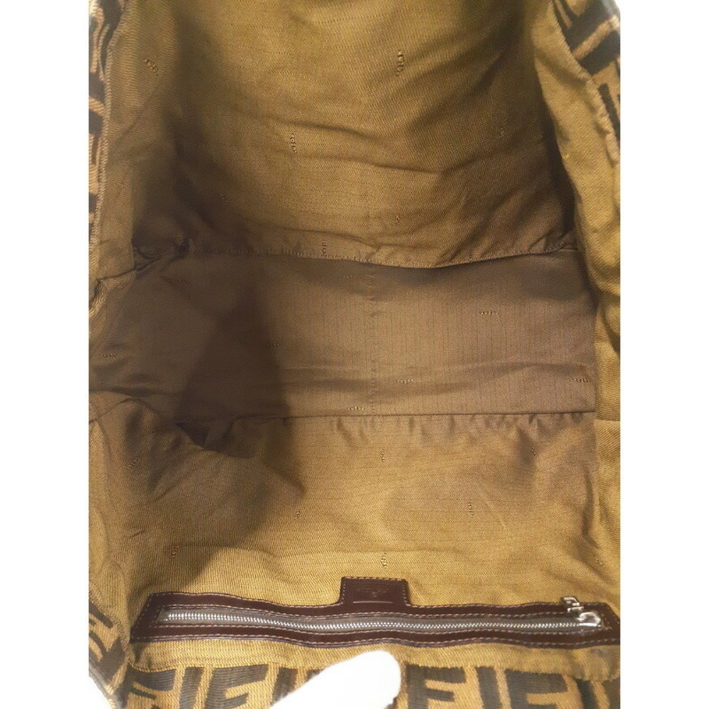 Fendi Bag Zucca Brown Leather Shoulder - Picture 3 of 9